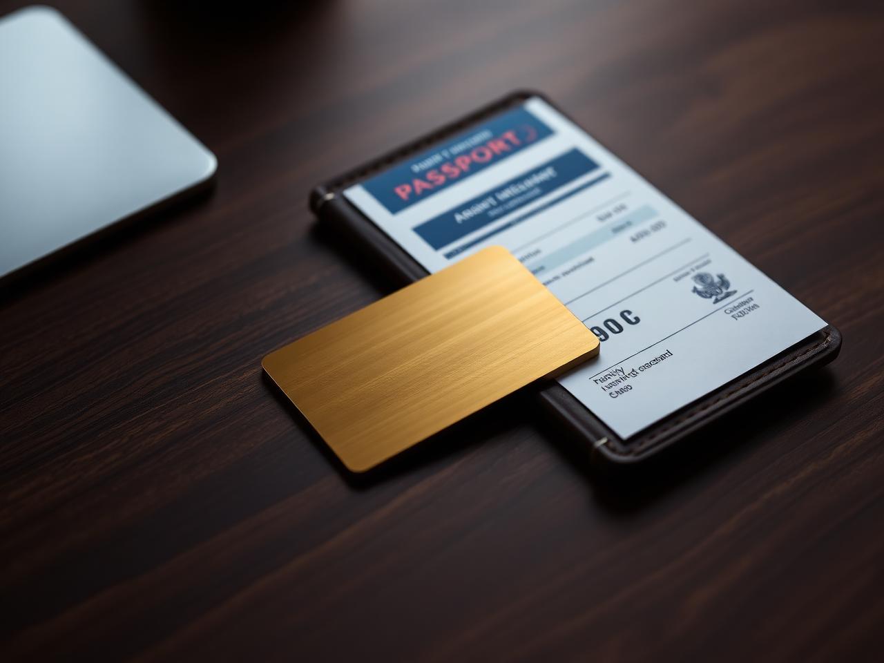 Ondrela Smart Tracker card beside a passport holder and boarding pass